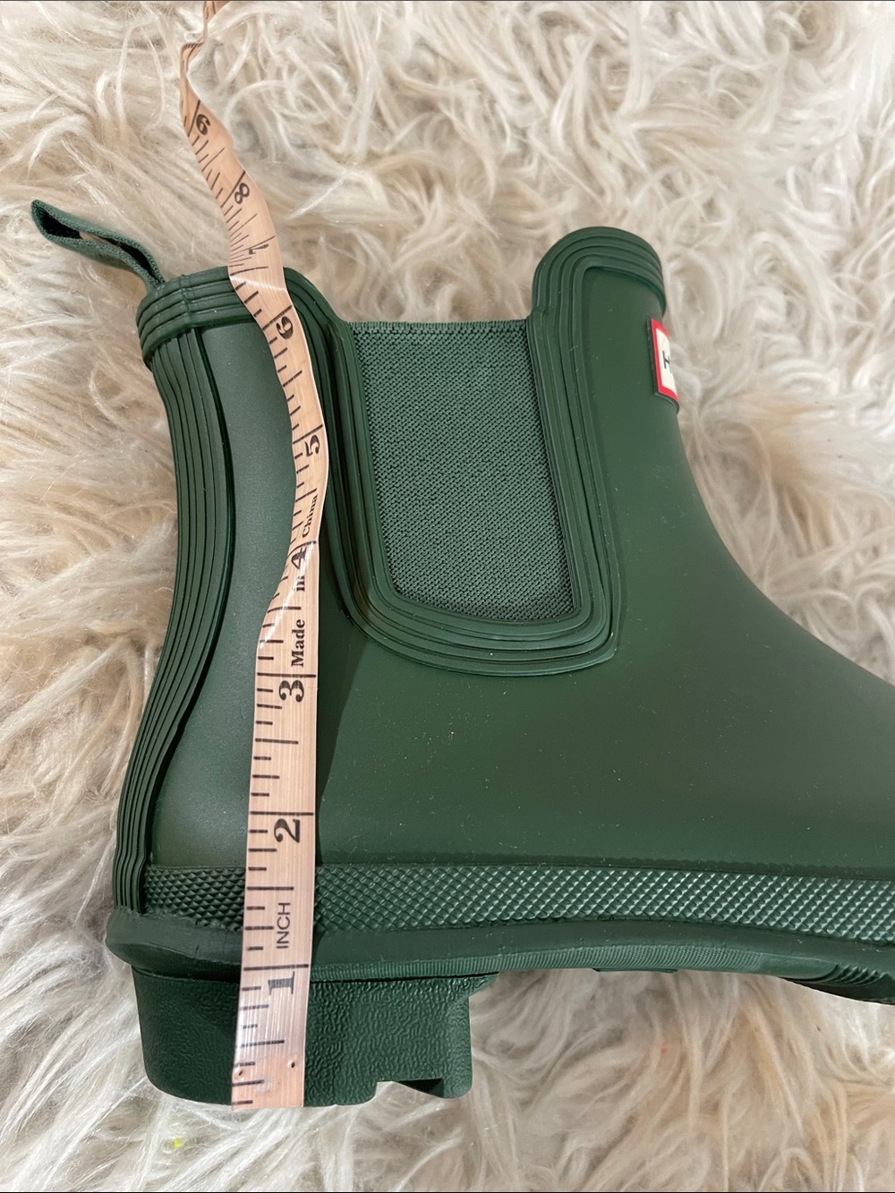 HUNTER Original Chelsea Boots Green Slip-On Rubber Ankle Boots Size 10 NEW - Picture 12 of 14